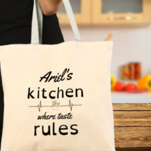 Personalised Taste Rules Chef Cook Foodie Gift Tote Bag