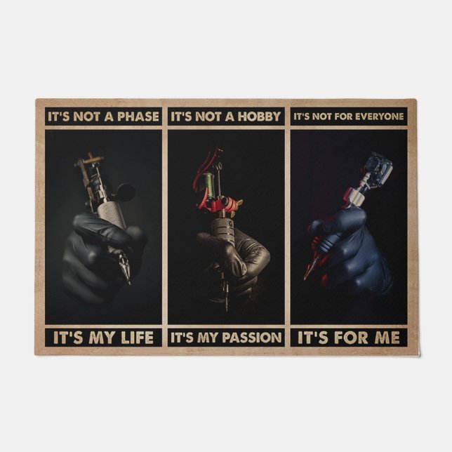 Personalised Tattoo Artist Doormat, Tatoo Maker  Doormat (Front)