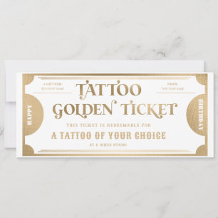 Personalised Tattoo Gift Voucher Template