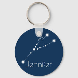 Personalised Taurus Zodiac Constellation Key Ring