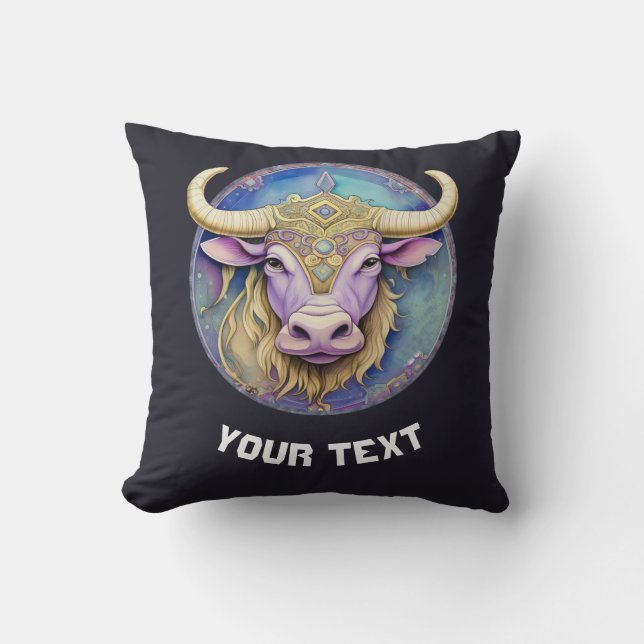 Personalised Taurus Zodiac  Cushion (Front)