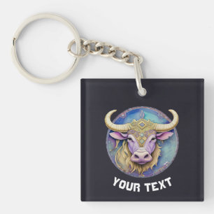 Personalised Taurus Zodiac Key Ring