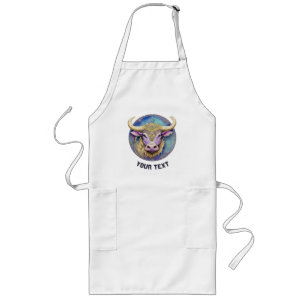 Personalised Taurus Zodiac Long Apron