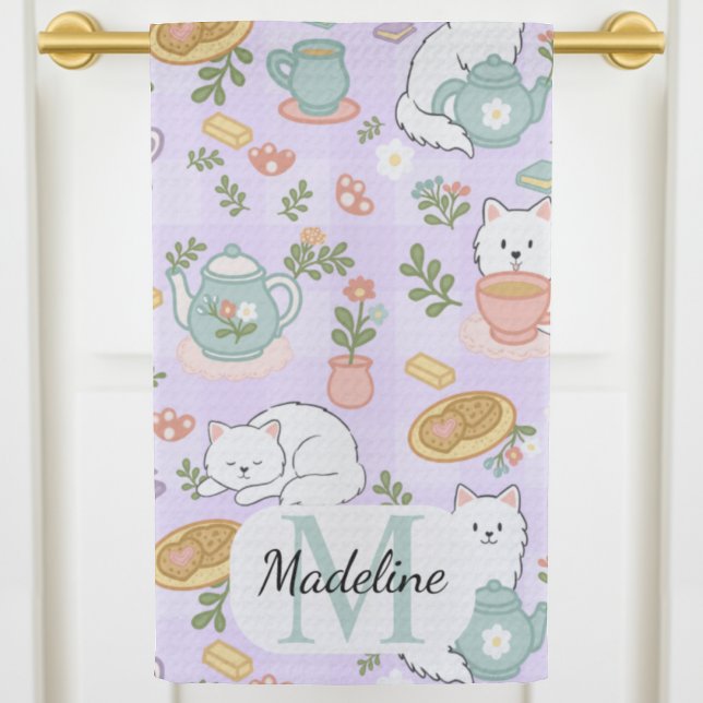 Personalised Tea & Baker Cat Monogram Towel (Creator Uploaded)