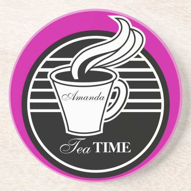 Personalised Tea Cup Drink Coaster (Front)