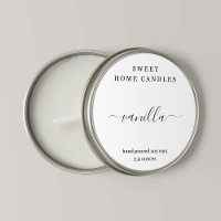 Personalised Tea Light Candle Label Round Sticker