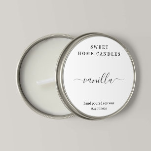Personalised Tea Light Candle Label Round Sticker