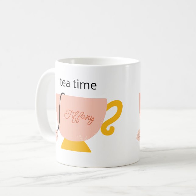 Personalised Tea Time Coffee Mug (Front Left)