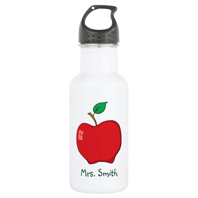 Personalised Teacher Apple Liberty Bottle (Front)