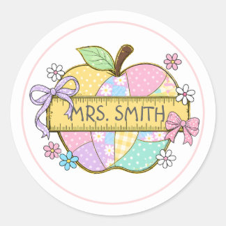 Personalised Teacher Apple Sticker