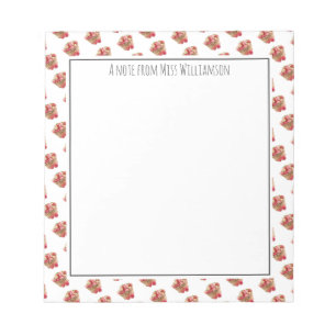 Personalised TEACHER APPRECIATION Apples Notepad