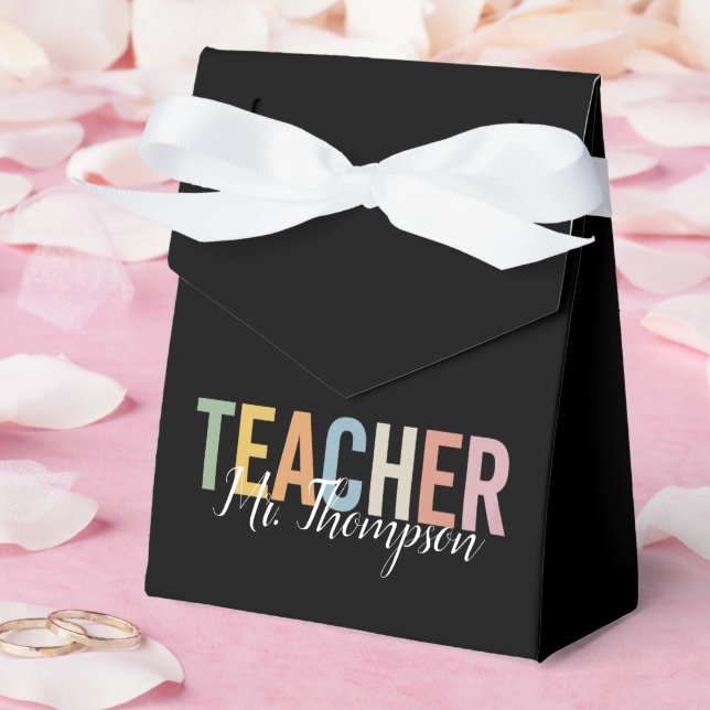 Personalised Teacher Appreciation Back to School  Favour Box (Wedding)