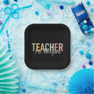 Personalised Teacher Appreciation Back to School  Paper Plate
