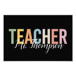 Personalised Teacher Appreciation Back to School  Photo Print