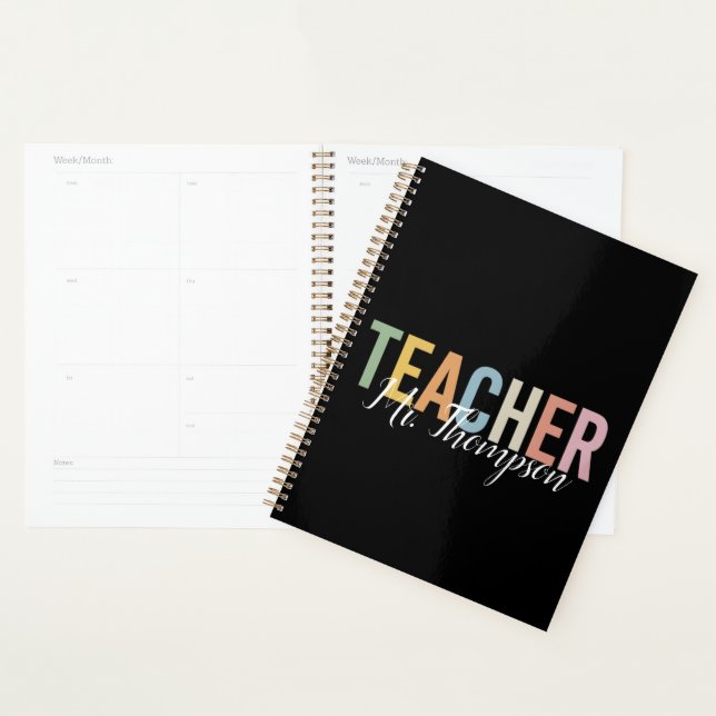 Personalised Teacher Appreciation Back to School  Planner (Display)