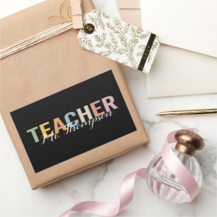 Personalised Teacher Appreciation Back to School  Rectangular Sticker