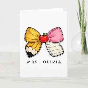 Personalised Teacher Appreciation   Custom Teacher Card