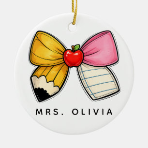 Personalised Teacher Appreciation Custom Teacher Ceramic Ornament