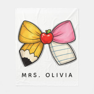 Personalised Teacher Appreciation Custom Teacher Fleece Blanket