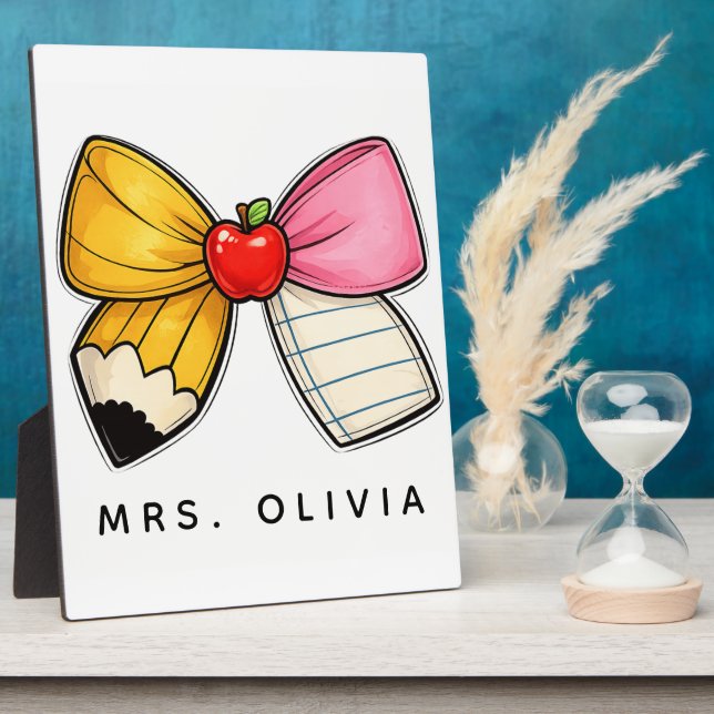 Personalised Teacher Appreciation | Custom Teacher Plaque (Side)