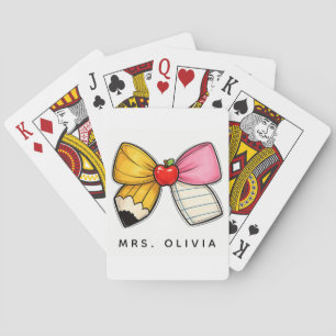 Personalised Teacher Appreciation Custom Teacher Playing Cards