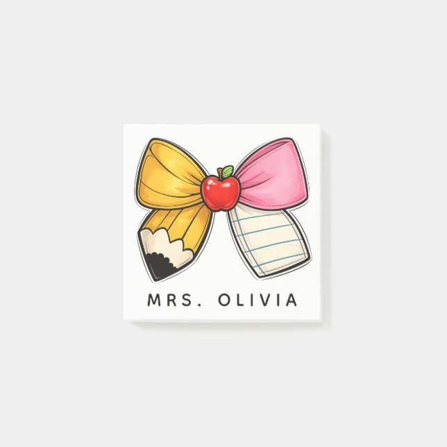 Personalised Teacher Appreciation | Custom Teacher Post-it Notes (Front)