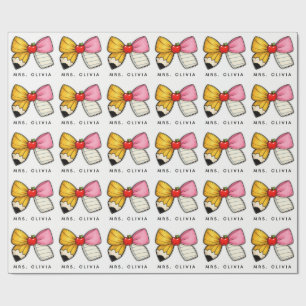 Personalised Teacher Appreciation Custom Teacher Wrapping Paper