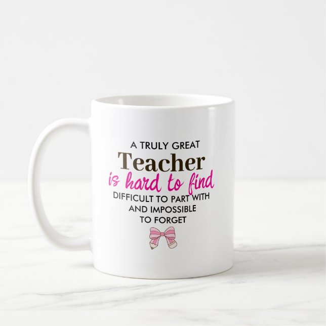 Personalised Teacher Appreciation Gift Coffee Mug (Left)