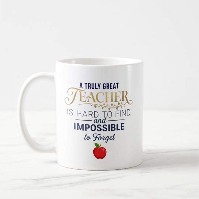 Personalised Teacher Appreciation Gift Coffee Mug (Left)