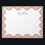 Personalised Teacher Appreciation Whimsical Wavy Notepad<br><div class="desc">Perfect gift for teachers,  featuring vibrant bold colours.
For more advanced customisation of this design,  e.g. changing layout,  font or text size please click the "CUSTOMIZE" button above. Please contact me for any questions!</div>