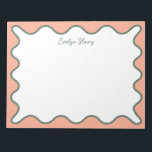 Personalised Teacher Appreciation Whimsical Wavy Notepad<br><div class="desc">Perfect gift for teachers,  featuring vibrant bold colours.
For more advanced customisation of this design,  e.g. changing layout,  font or text size please click the "CUSTOMIZE" button above. Please contact me for any questions!</div>