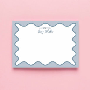Personalised Teacher Appreciation Whimsical Wavy Notepad