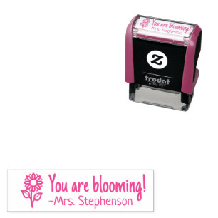 Personalised Teacher Blooming Flower Reward Stamp