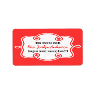 Personalised Teacher Bookplate Stickers Any Colour