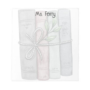 Personalised teacher books bound with twine notepad