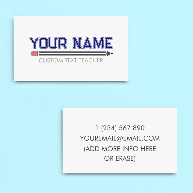 Personalised Teacher  Business Card (Creator Uploaded)