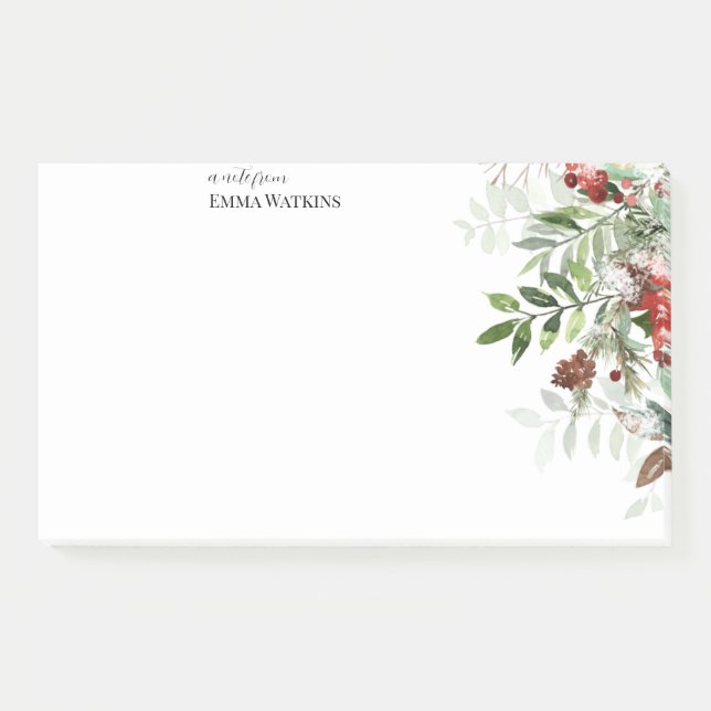 Personalised Teacher Christmas Post-it Notes (Front)