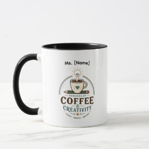 Personalised Teacher Coffee Mug Powered by Coffe