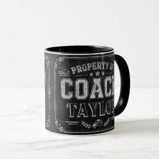 Personalised Teacher Coffee Mug–Property of Coach Mug