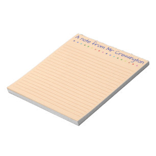 Personalised Teacher Coloured Dots Lined Notepad