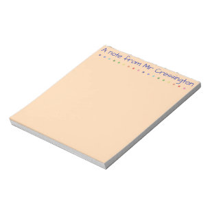 Personalised Teacher Coloured Dots Notepad