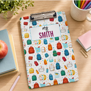 Personalised Teacher – Custom Name Back to school Clipboard