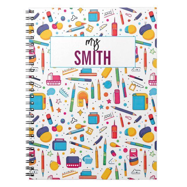 Personalised Teacher – Custom Name Back to school Notebook (Front)