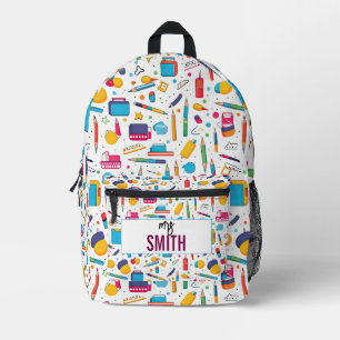 Personalised Teacher – Custom Name Back to school Printed Backpack