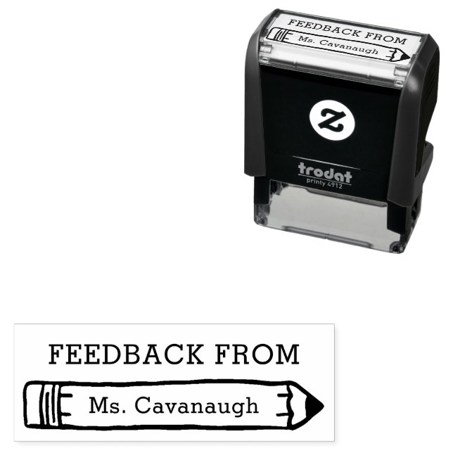 Personalised Teacher Feedback Grading  Self-inking Stamp (In Situ)