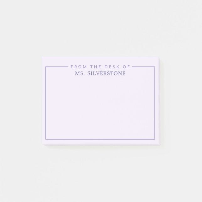 Personalised Teacher From The Desk Of Post-it Notes (Front)