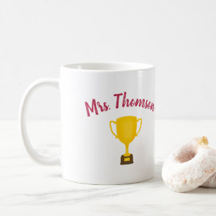 Personalised teacher gift, Best teacher ever Acryl Coffee Mug