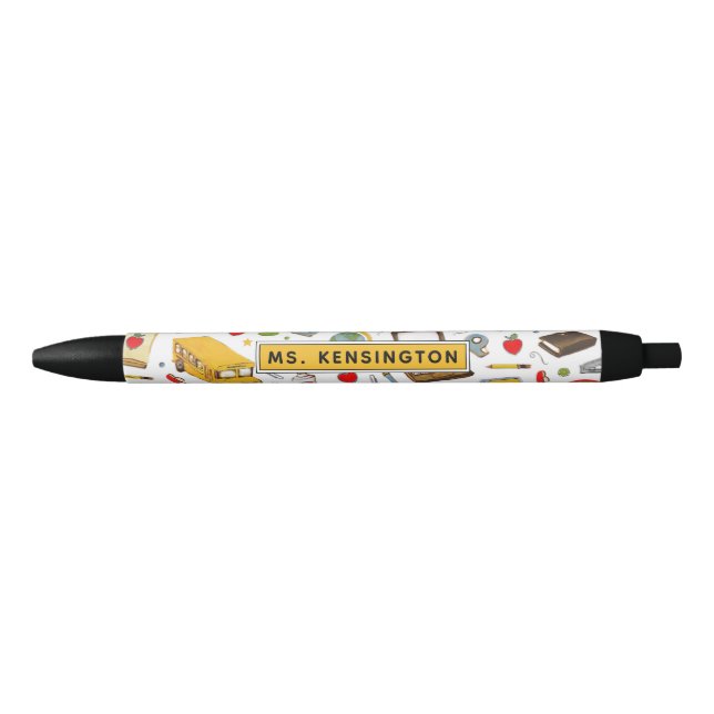 Personalised Teacher Gift Black Ink Pen (Front)