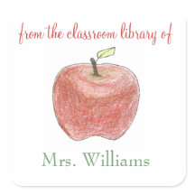 Personalised teacher gift bookplates