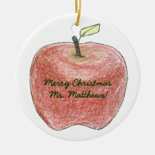 Personalised teacher gift Christmas ornament